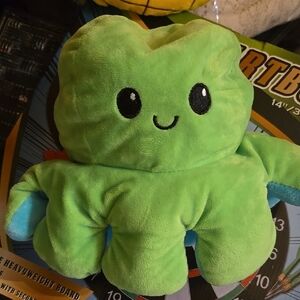 Green and Blue Plush Octopus Toy